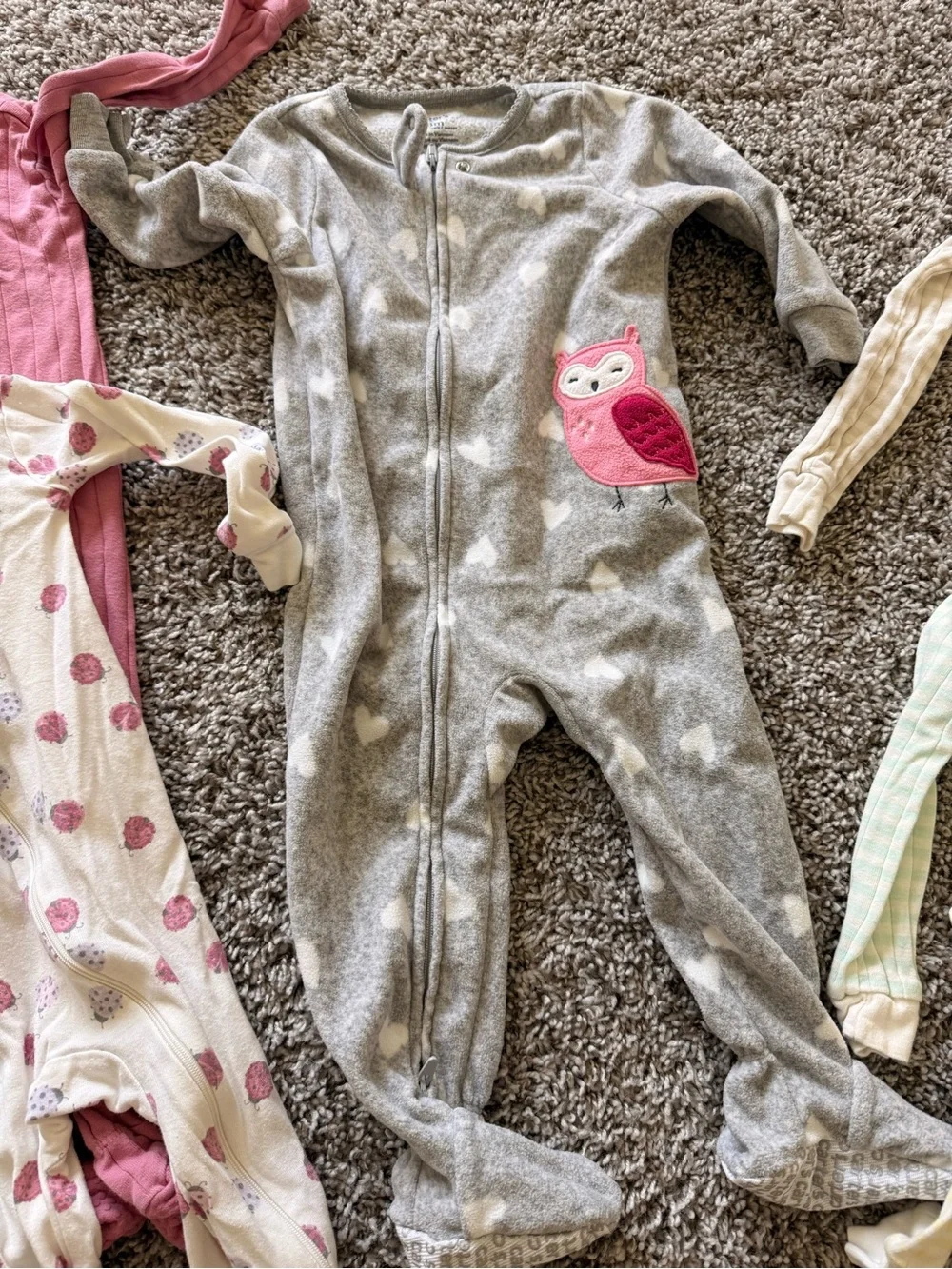 Baby Girls Footed One-Piece Pajamas Bundle